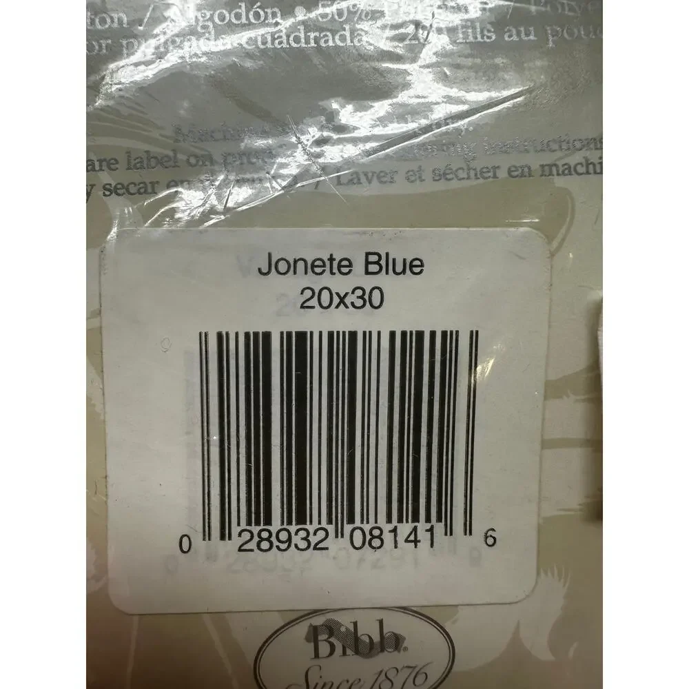 VTG Jessica McClintock 200-Count 2 Standard Pillowcases Jonete Blue Pattern